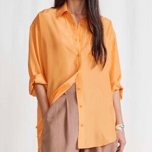 Apiece Apart Oversized Button Down in Iceland Poppy